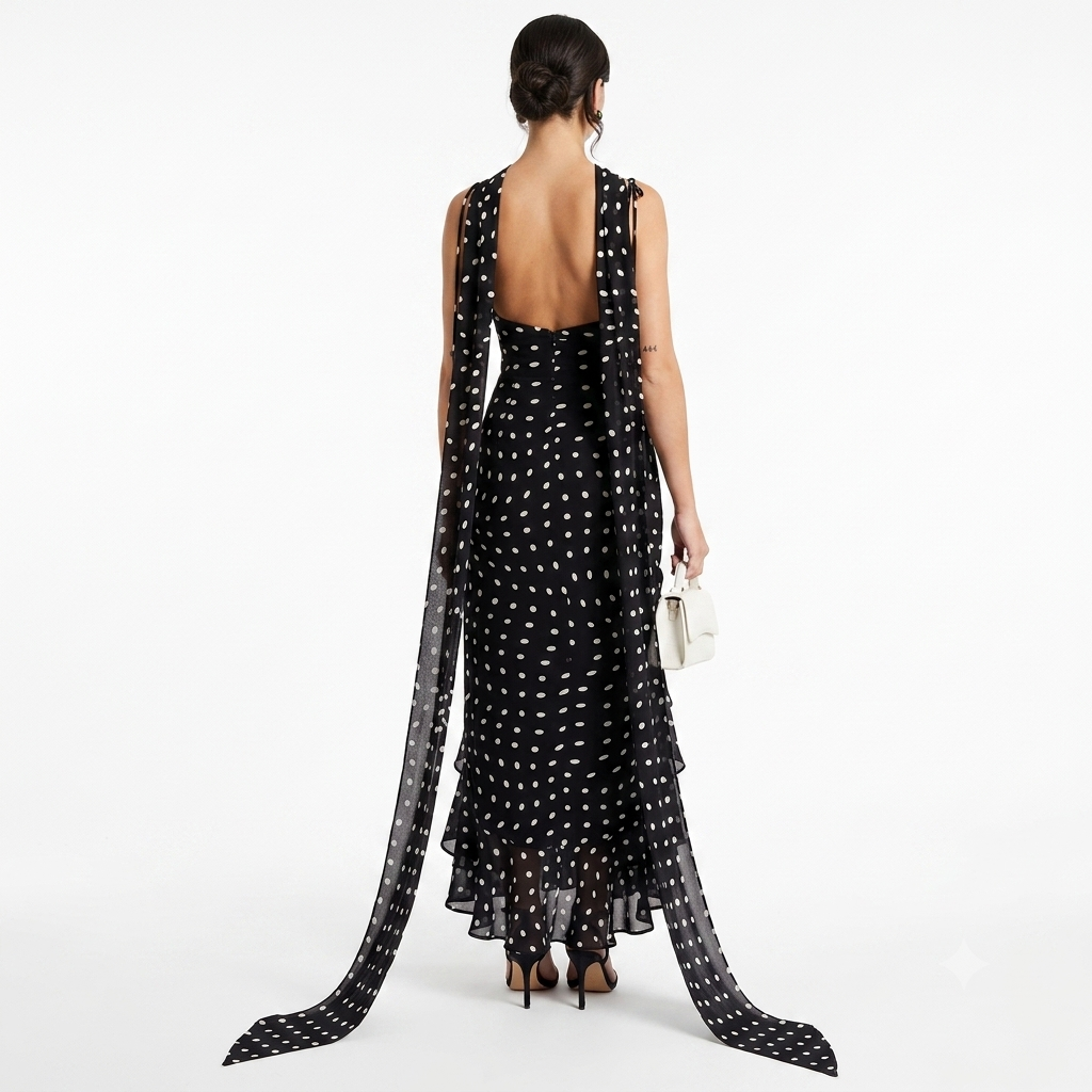 Charlotte | Polka Dot Maxi Dress