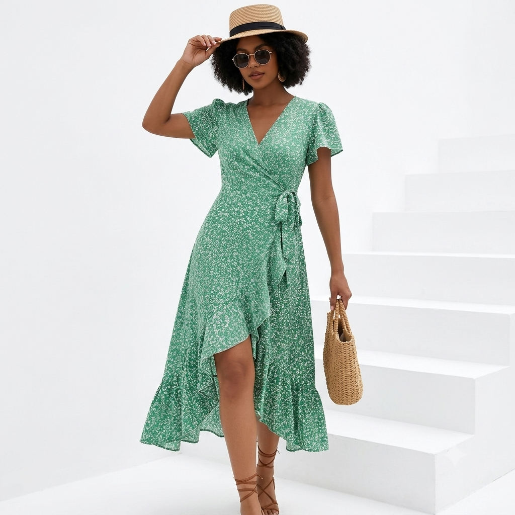 Isabelle | Wrap Midi Dress