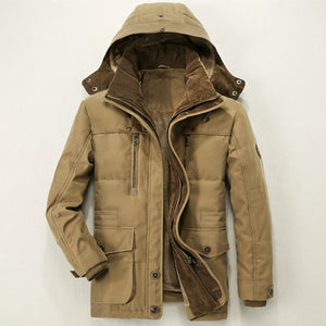 Men’s Hooded Jacket – Zip-Front Closure, Multiple Pockets
