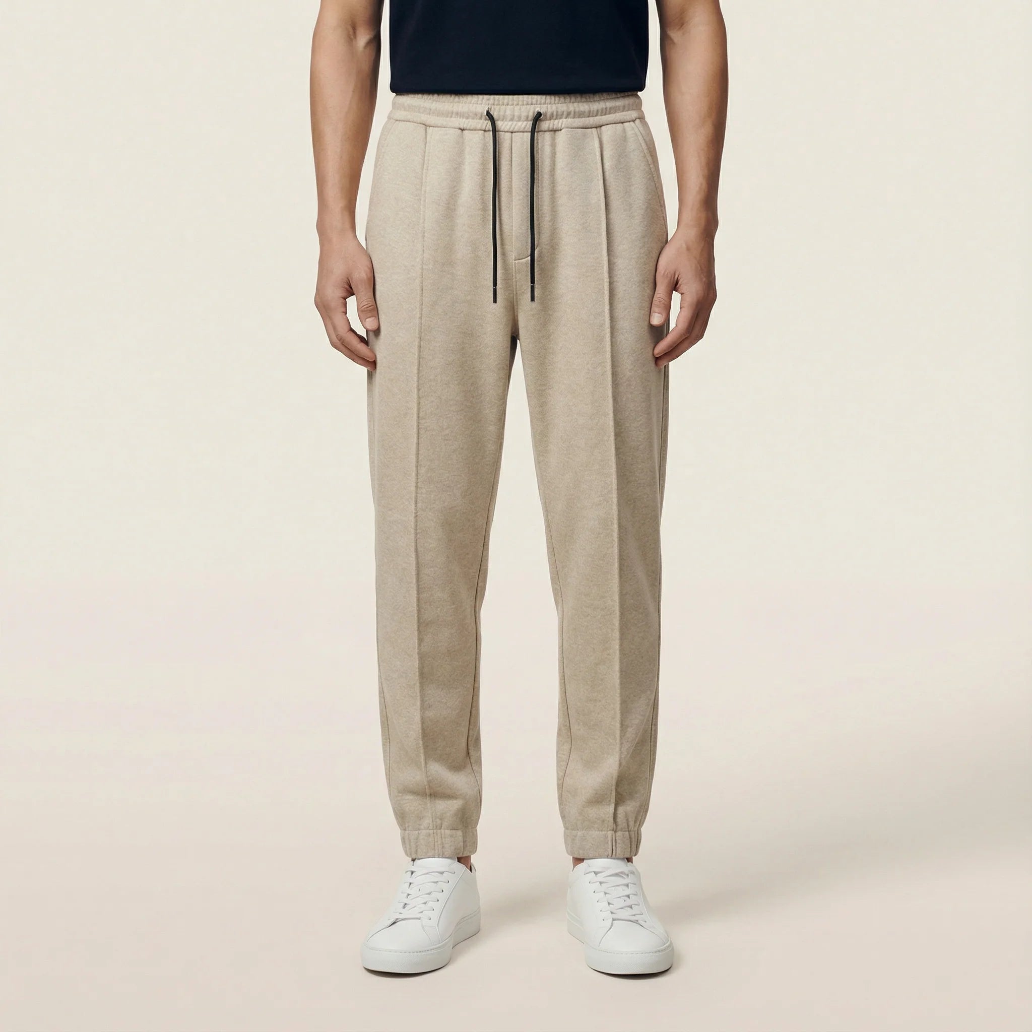 Men’s Jogger Pants – Elastic Waist, Tapered Leg