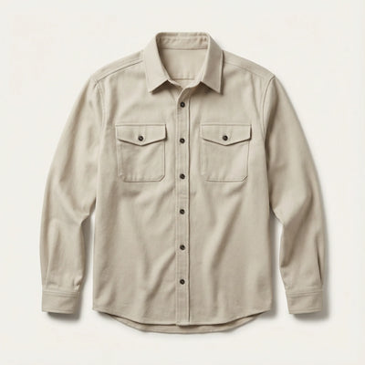 Men’s Overshirt Jacket – Button Front, Chest Pockets