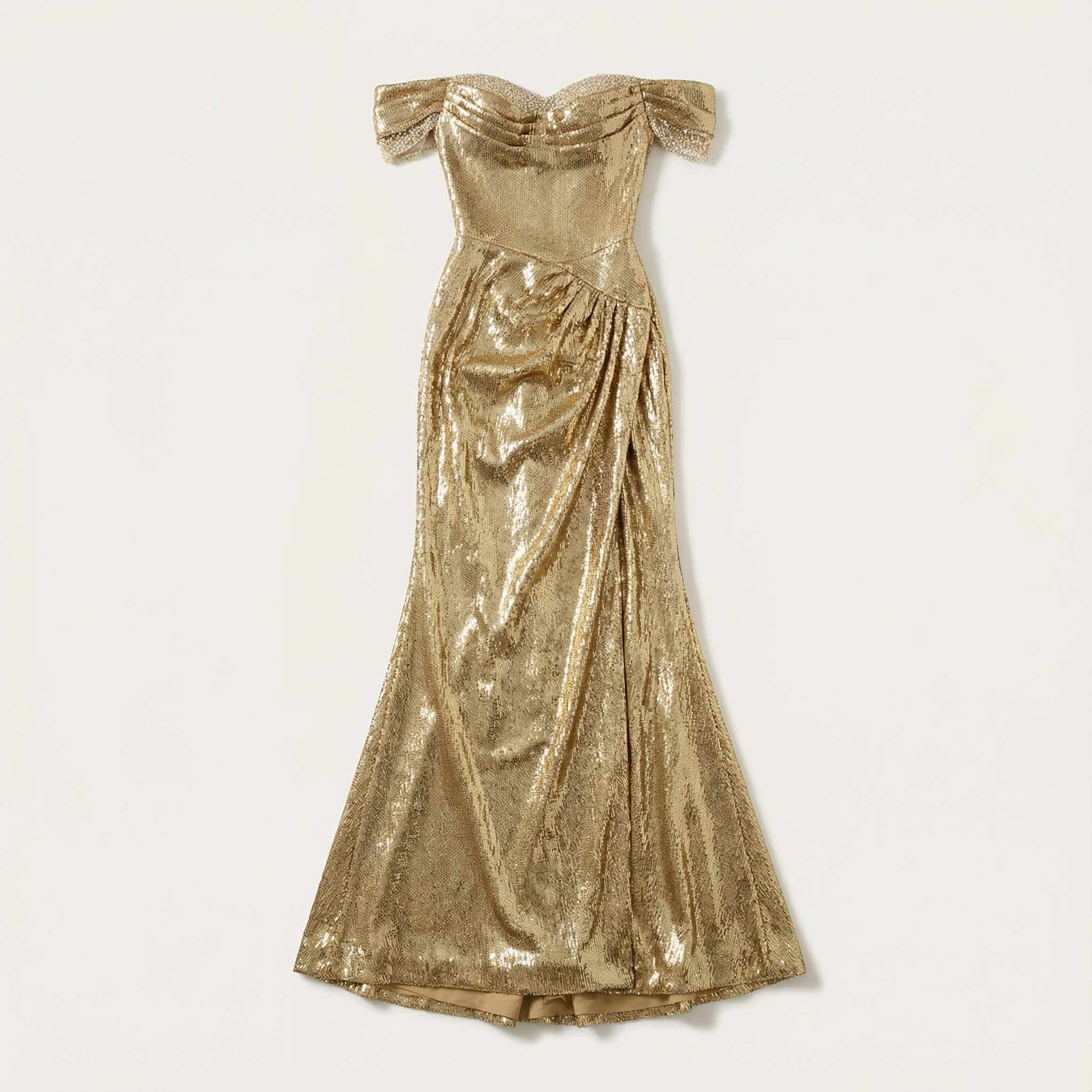 Women’s Elegant Party Dress – Off-Shoulder and Ruched Style