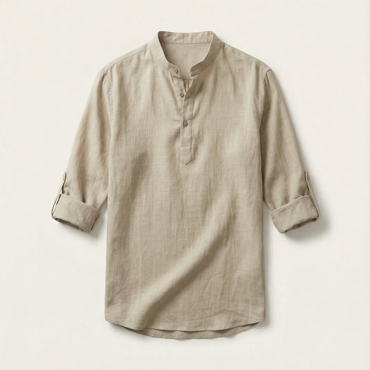 Men’s Long Sleeve Shirt – Button Placket Design