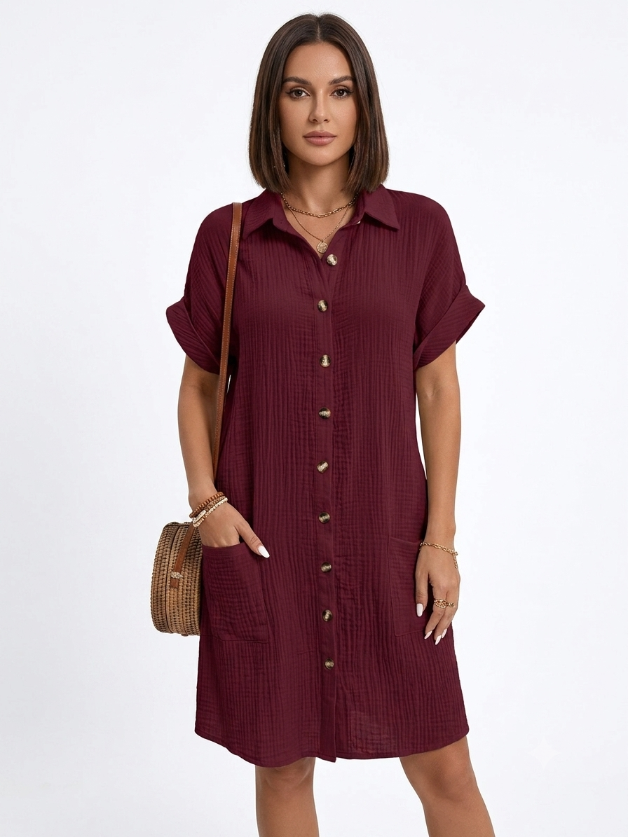 Isabelle | Sleeveless Shirt Dress