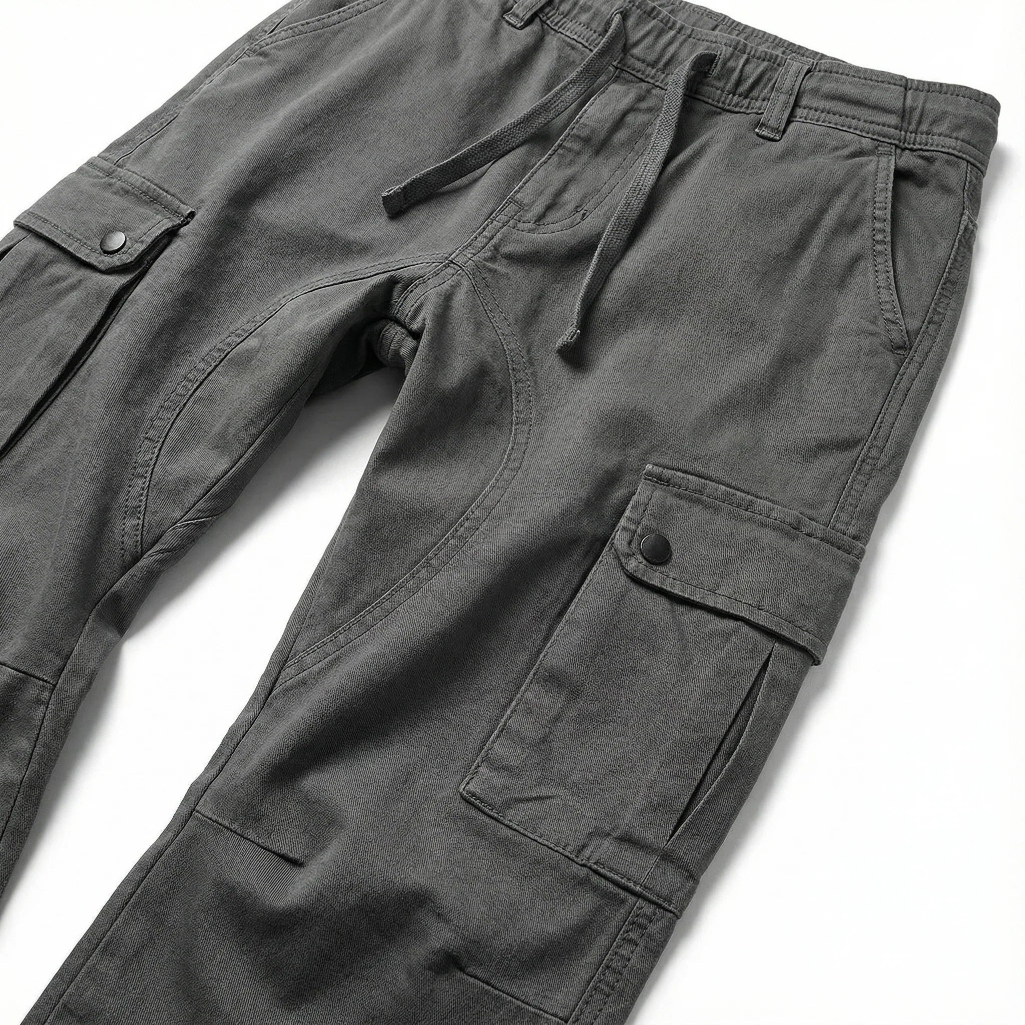Men’s Cargo Jogger Pants – Tapered Fit, Ankle-Length Design, Side Cargo Pockets