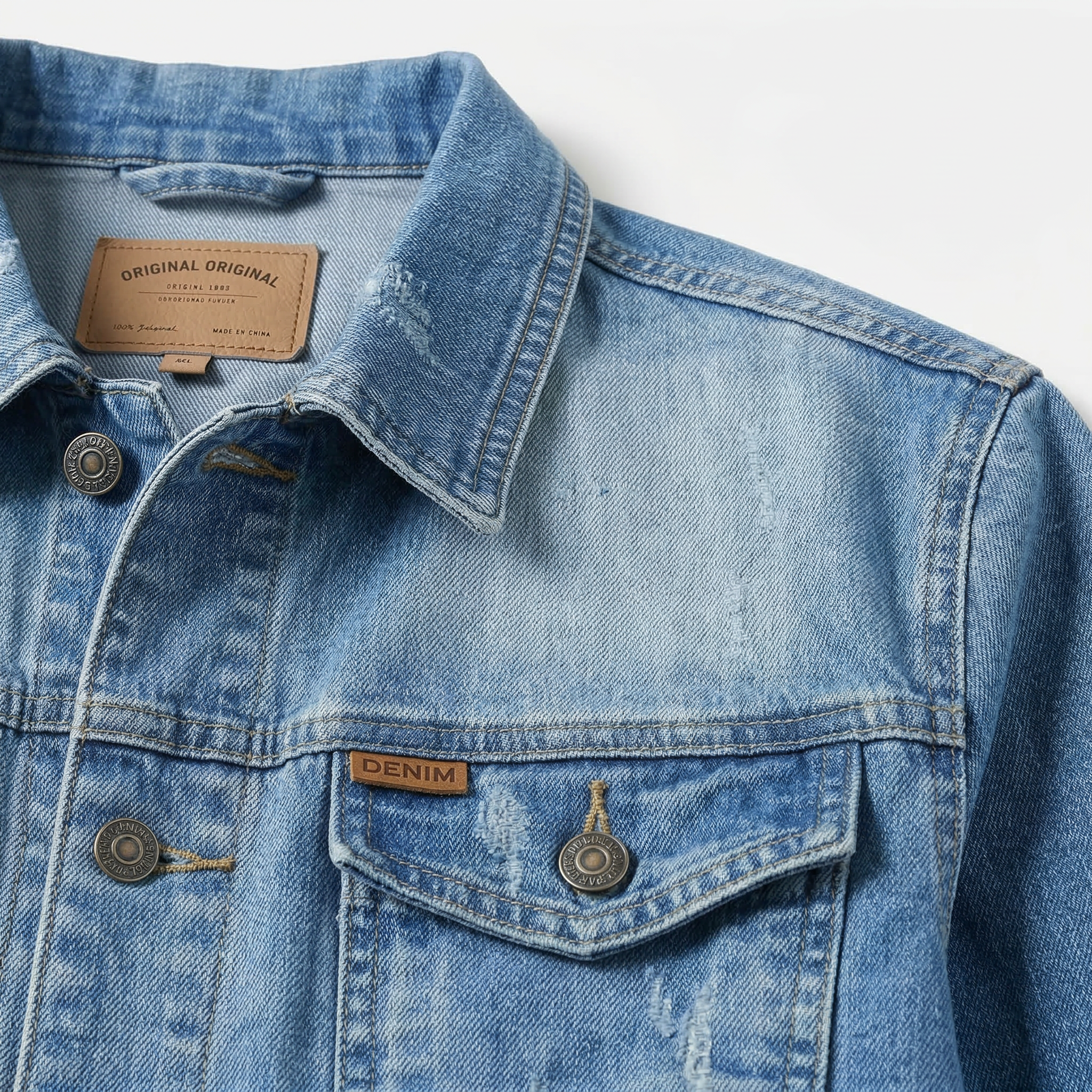 Men’s Denim Jacket – Button Front Dual Chest Pocket Design
