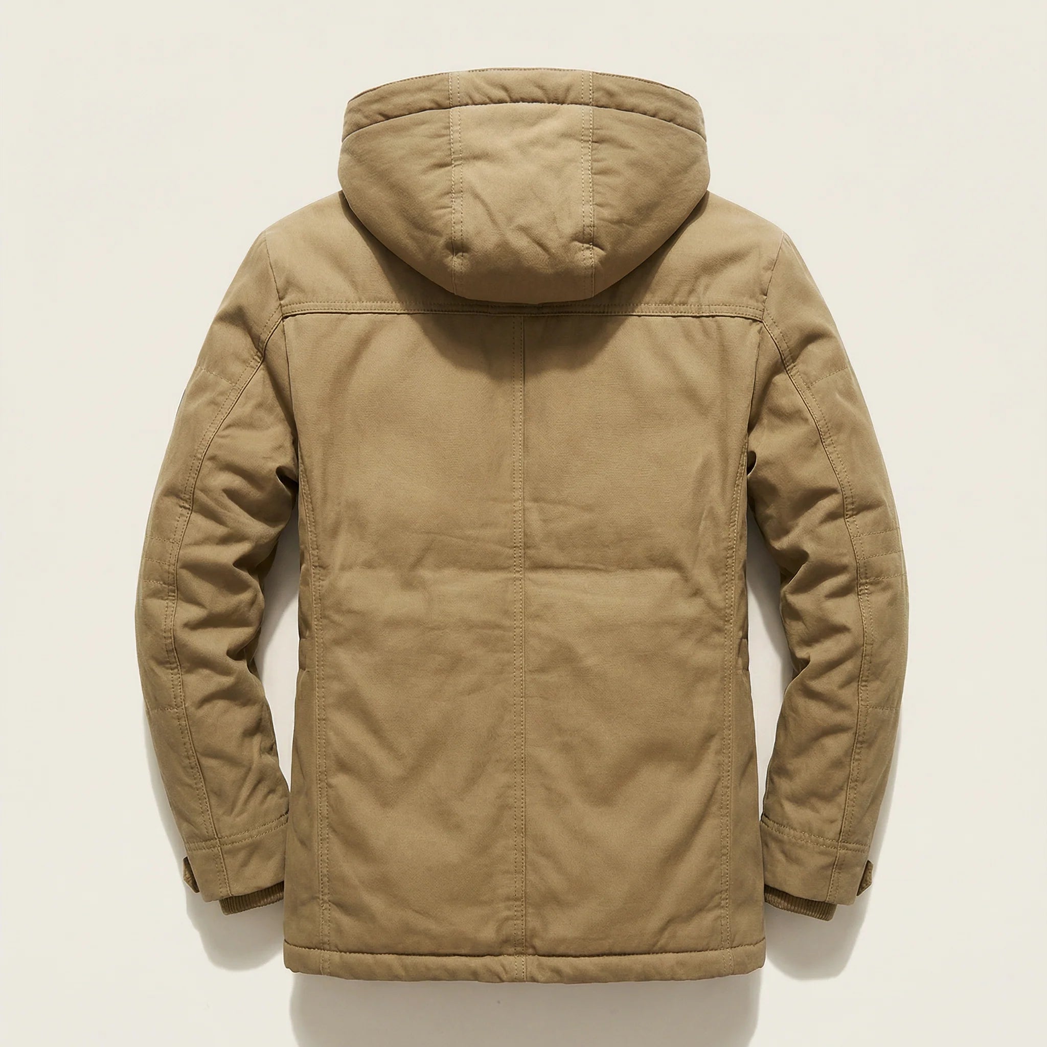 Men’s Hooded Jacket – Zip-Front Closure, Multiple Pockets