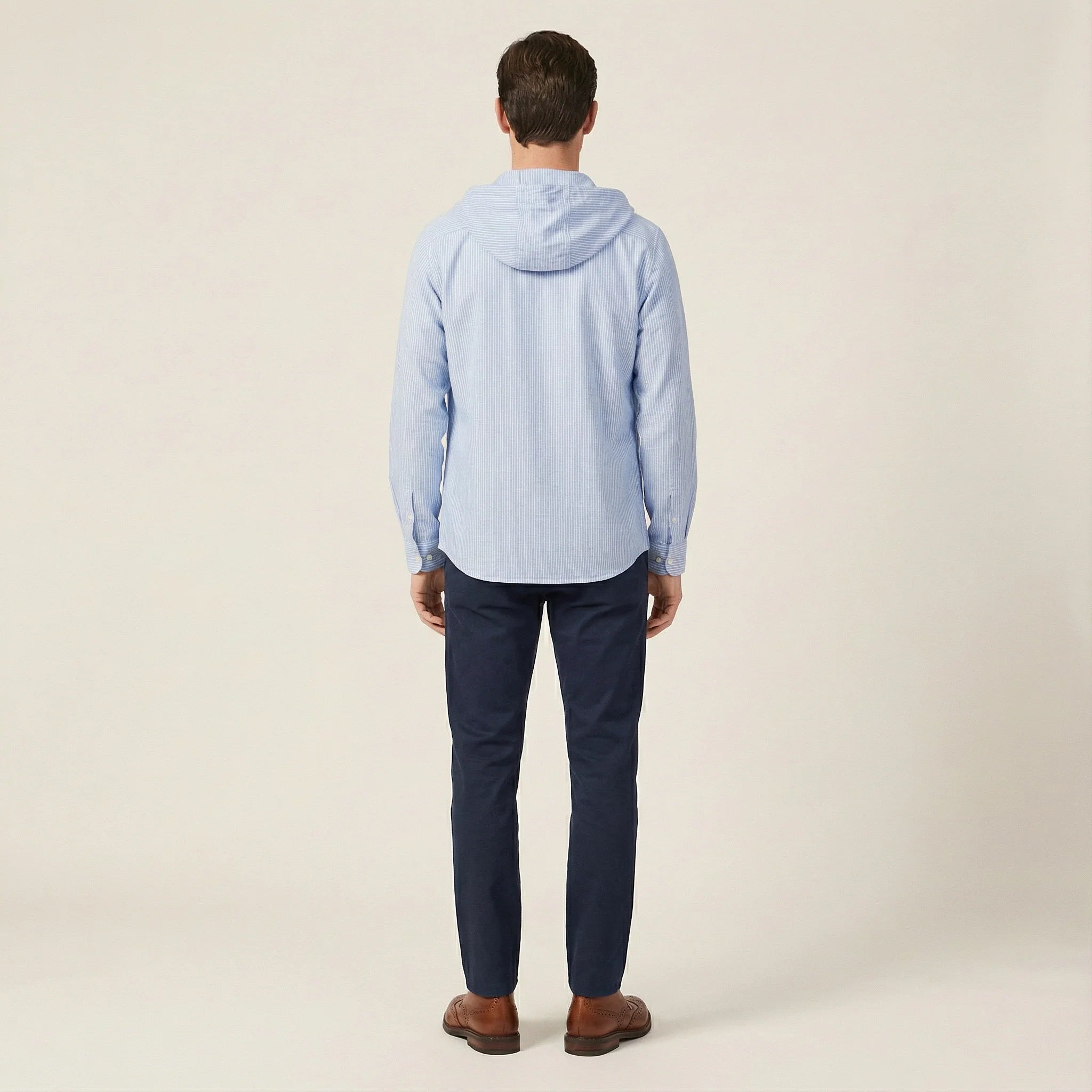 Men’s Hooded Shirt – Button Front, Long Sleeves