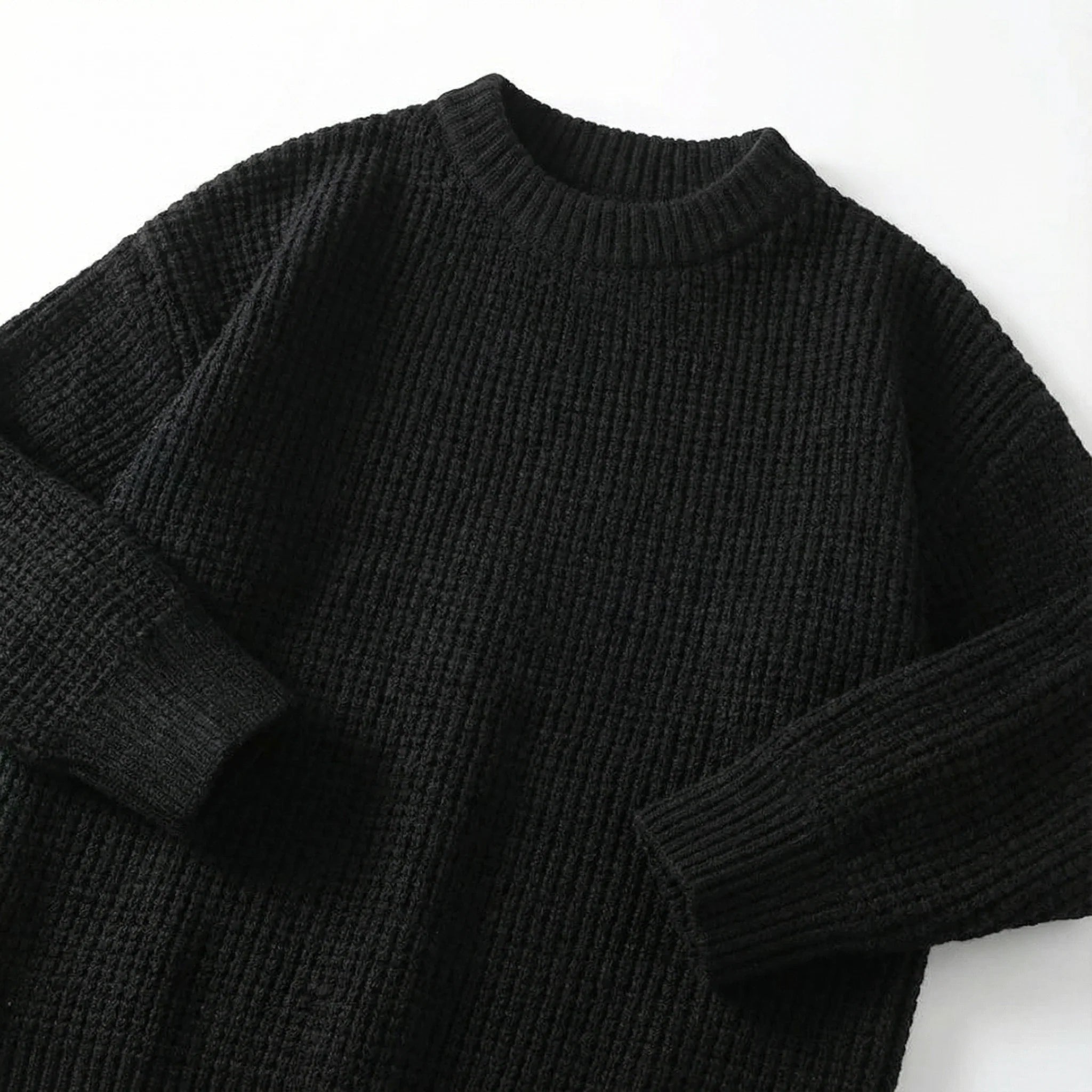 Men’s Long-Sleeve Sweater – Crew Neck, Casual Fit Design