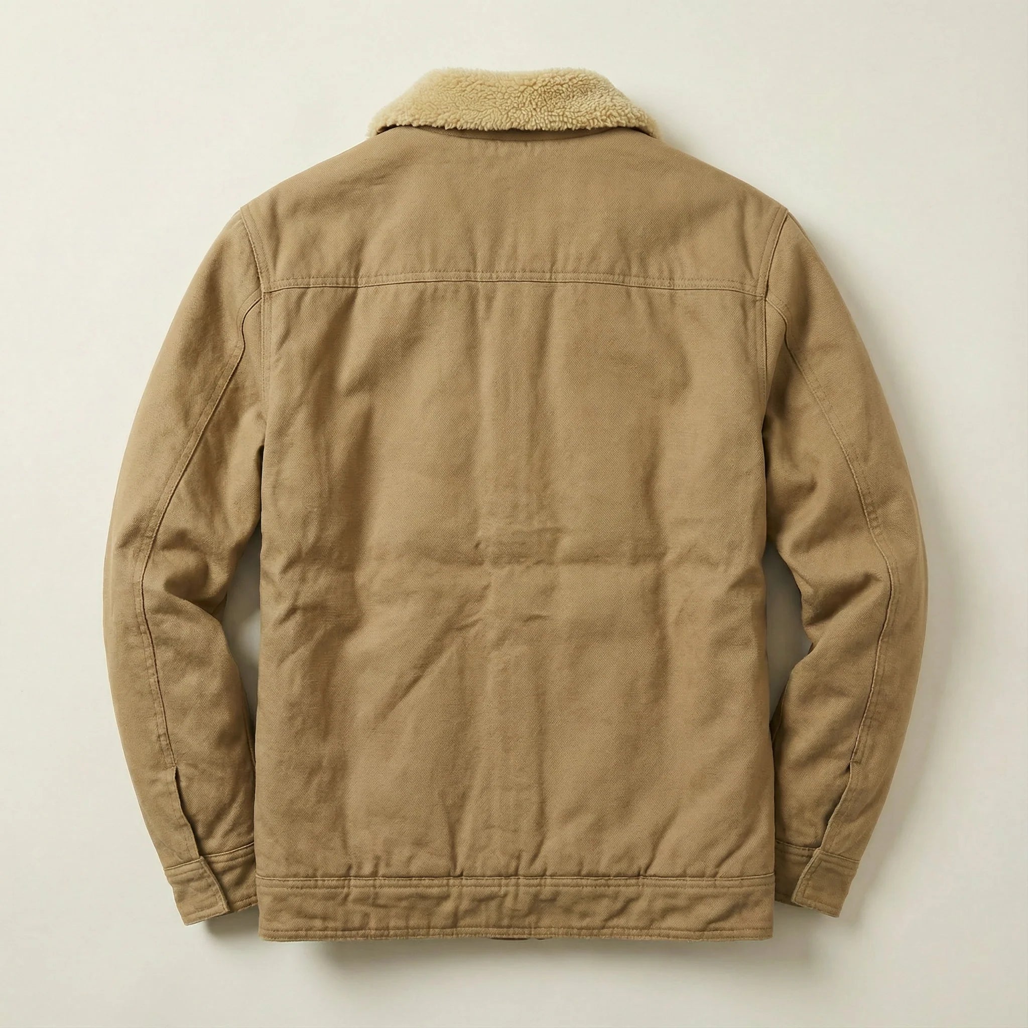 Men’s Button-Front Jacket – Collared Design, Long Sleeves