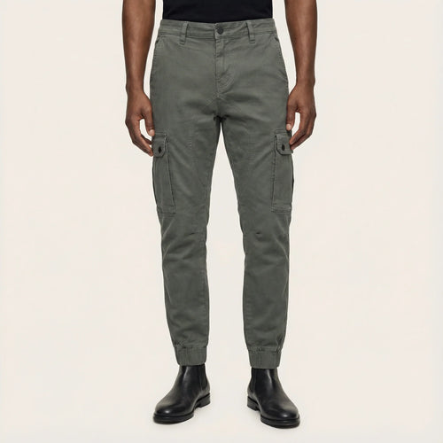 Men’s Cargo Jogger Pants – Tapered Fit, Ankle-Length Design, Side Cargo Pockets