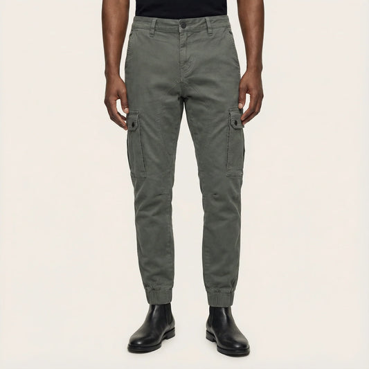 Men’s Cargo Jogger Pants – Tapered Fit, Ankle-Length Design, Side Cargo Pockets
