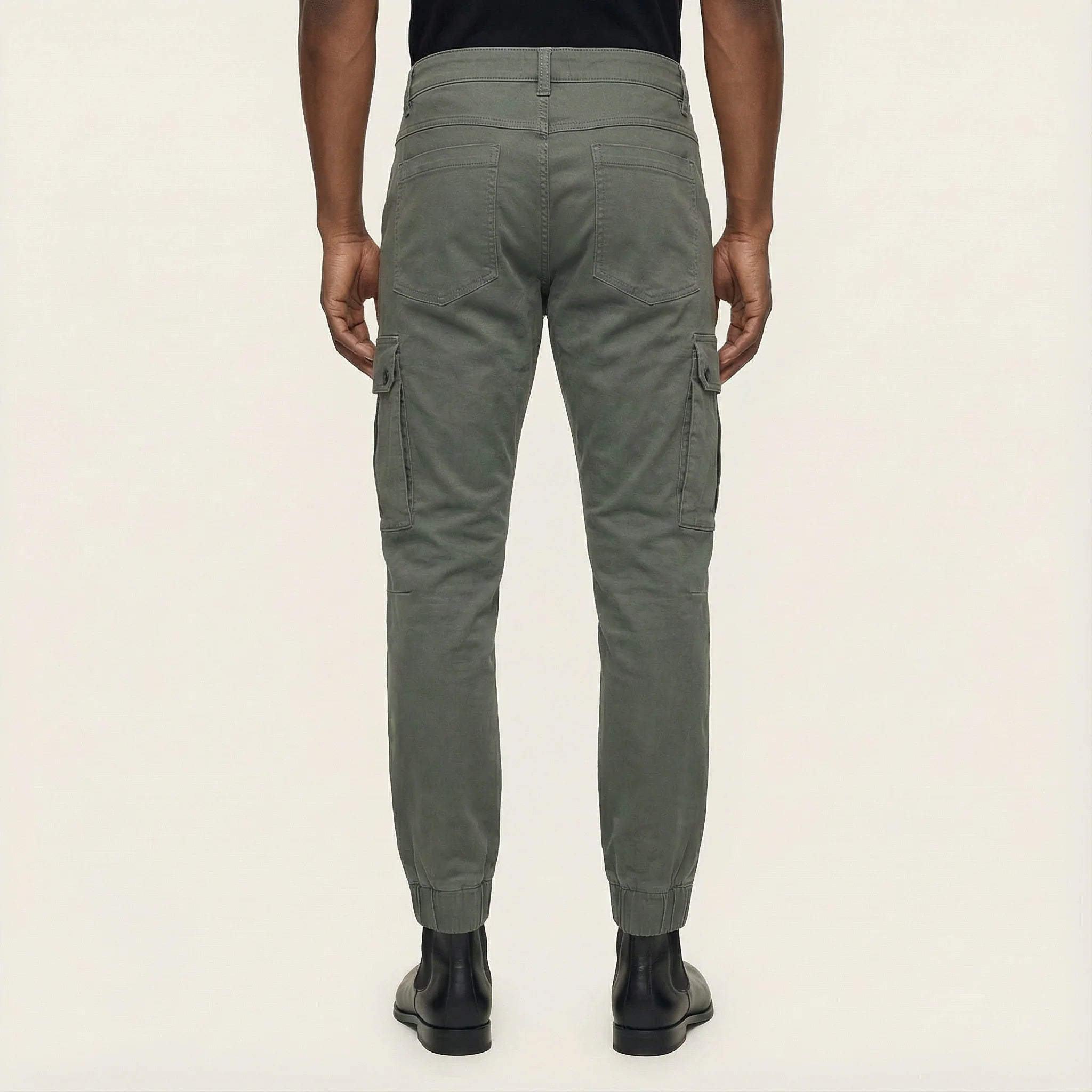 Men’s Cargo Jogger Pants – Tapered Fit, Ankle-Length Design, Side Cargo Pockets