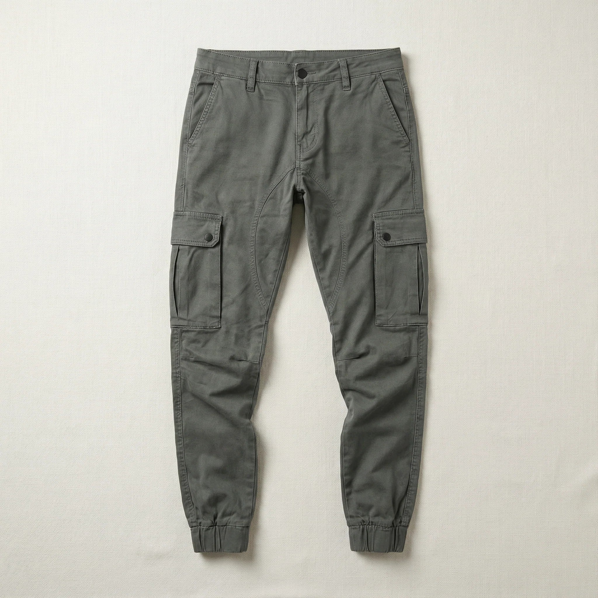 Men’s Cargo Jogger Pants – Tapered Fit, Ankle-Length Design, Side Cargo Pockets
