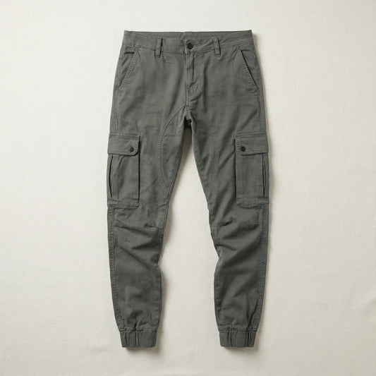 Men’s Cargo Jogger Pants – Tapered Fit, Ankle-Length Design, Side Cargo Pockets