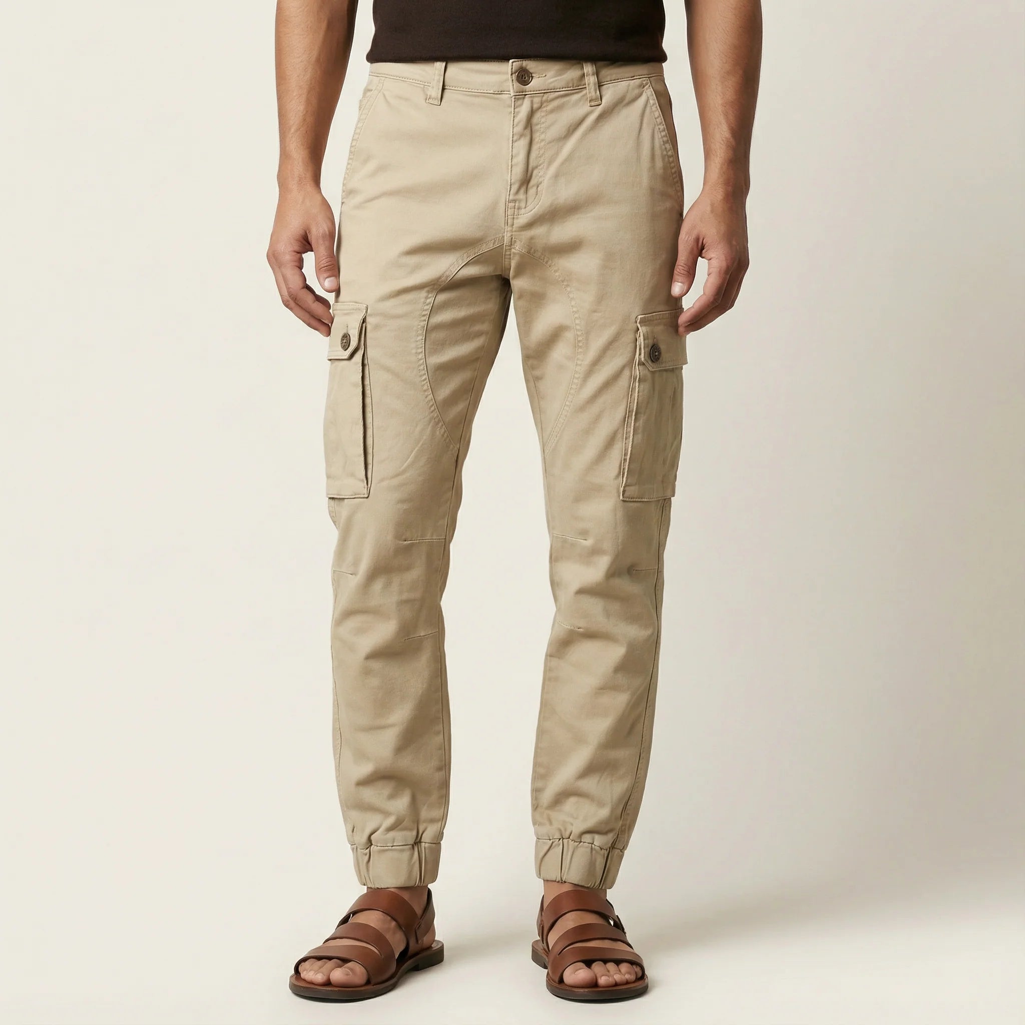 Men’s Cargo Pants – Cuffed Ankles, Side Pockets