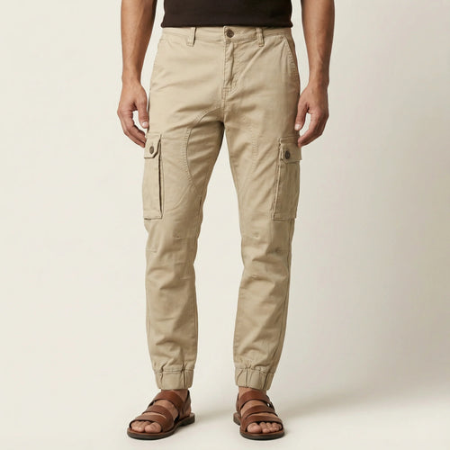 Men’s Cargo Pants – Cuffed Ankles, Side Pockets