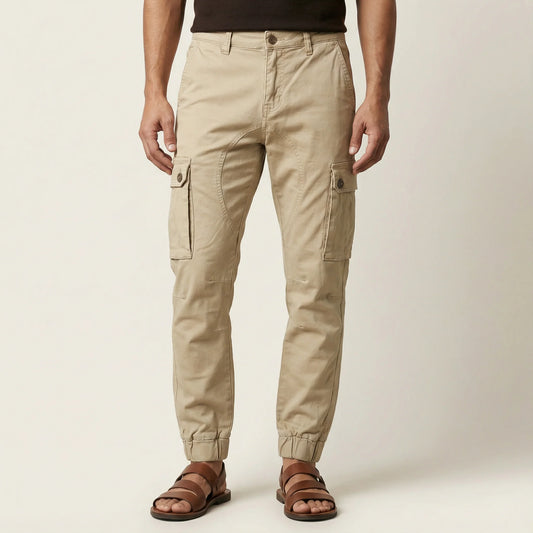 Men’s Cargo Pants – Cuffed Ankles, Side Pockets