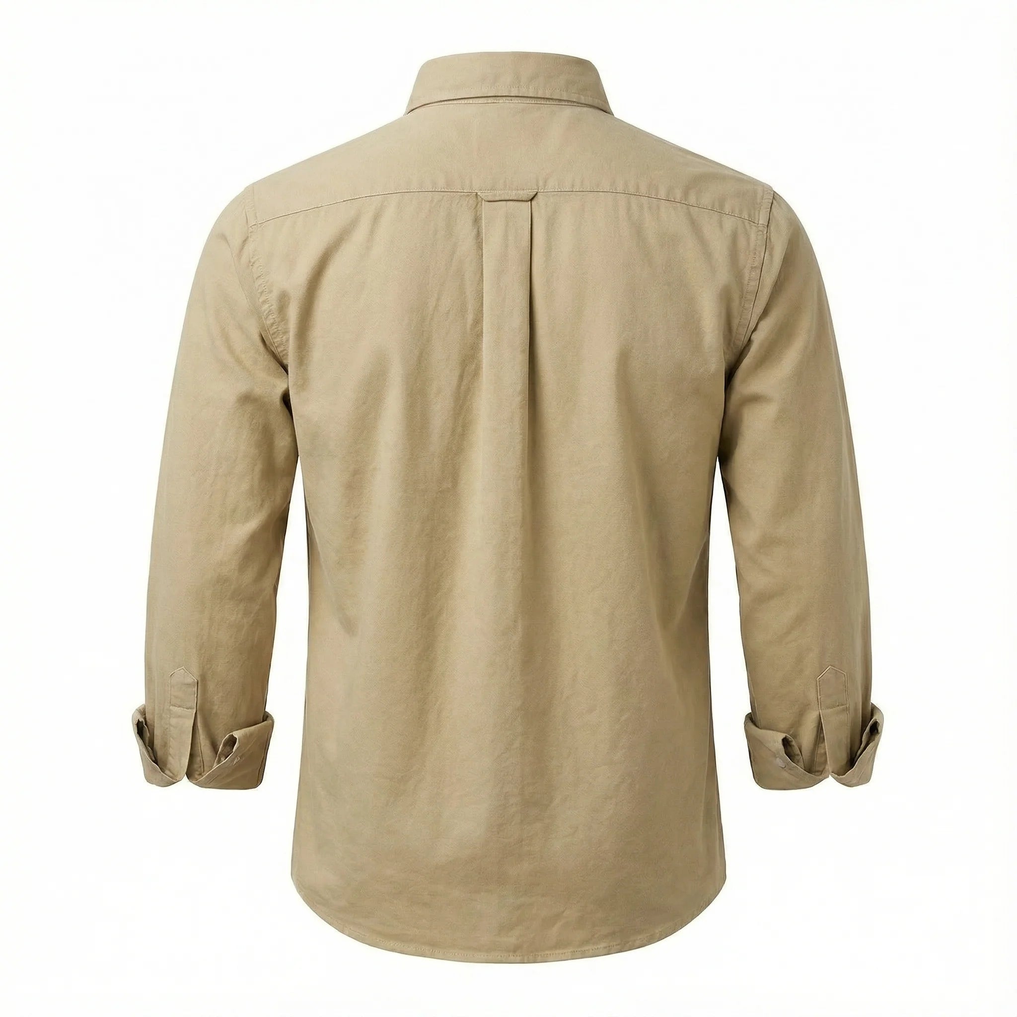 Men’s Long-Sleeve Button-Down Shirt – Classic Fit, Button Collar Design