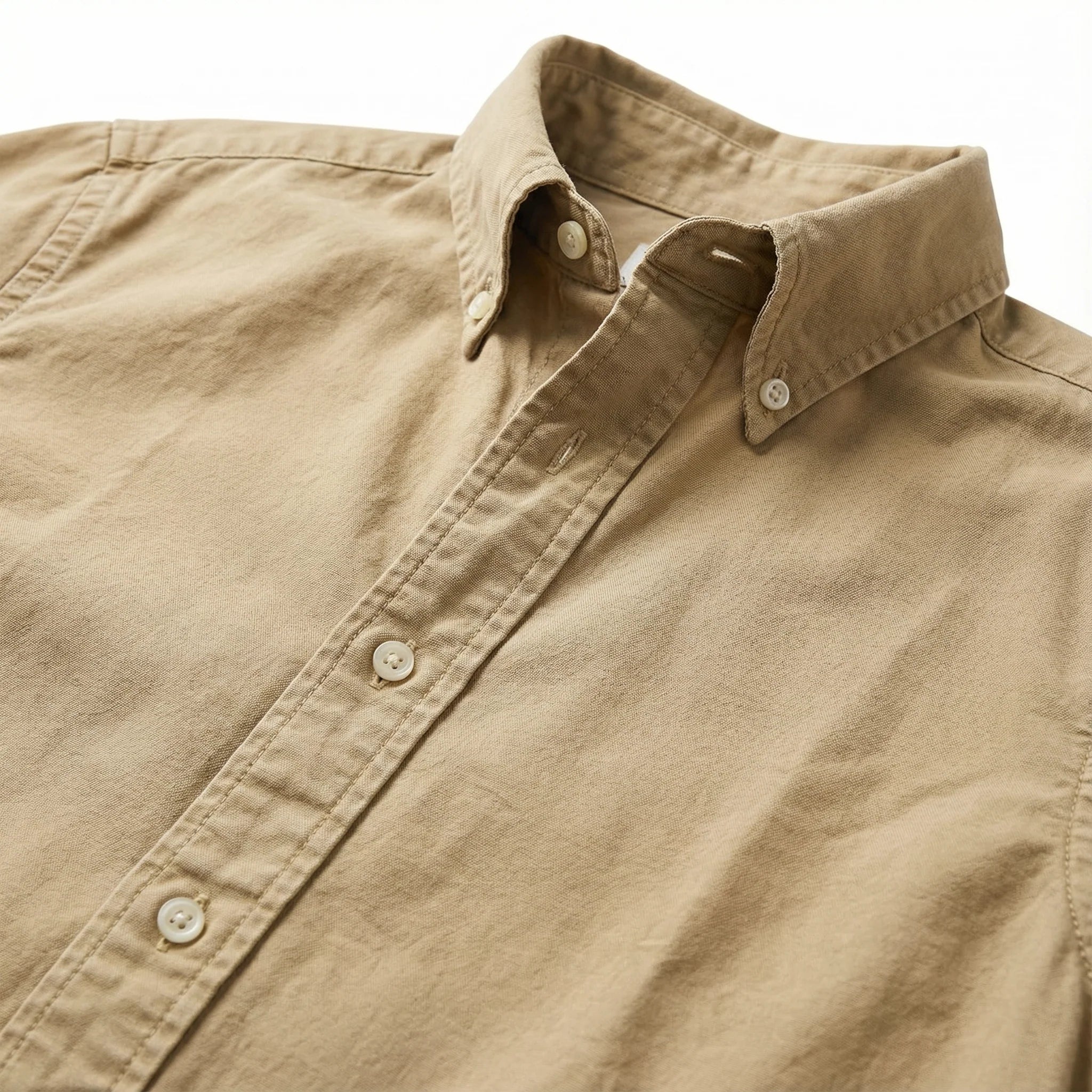 Men’s Long-Sleeve Button-Down Shirt – Classic Fit, Button Collar Design