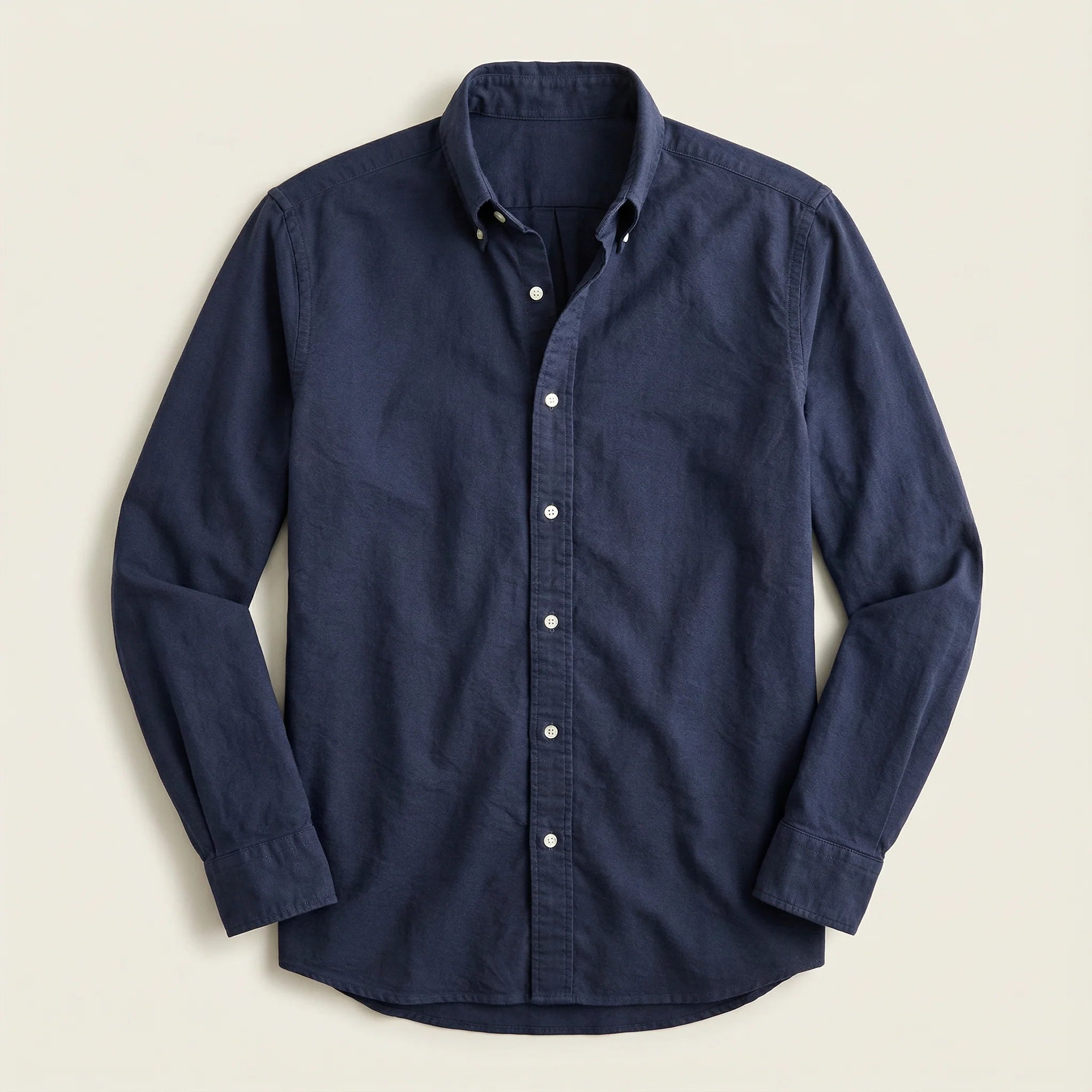 Men’s Long-Sleeve Button-Down Shirt – Classic Fit, Button Collar Design