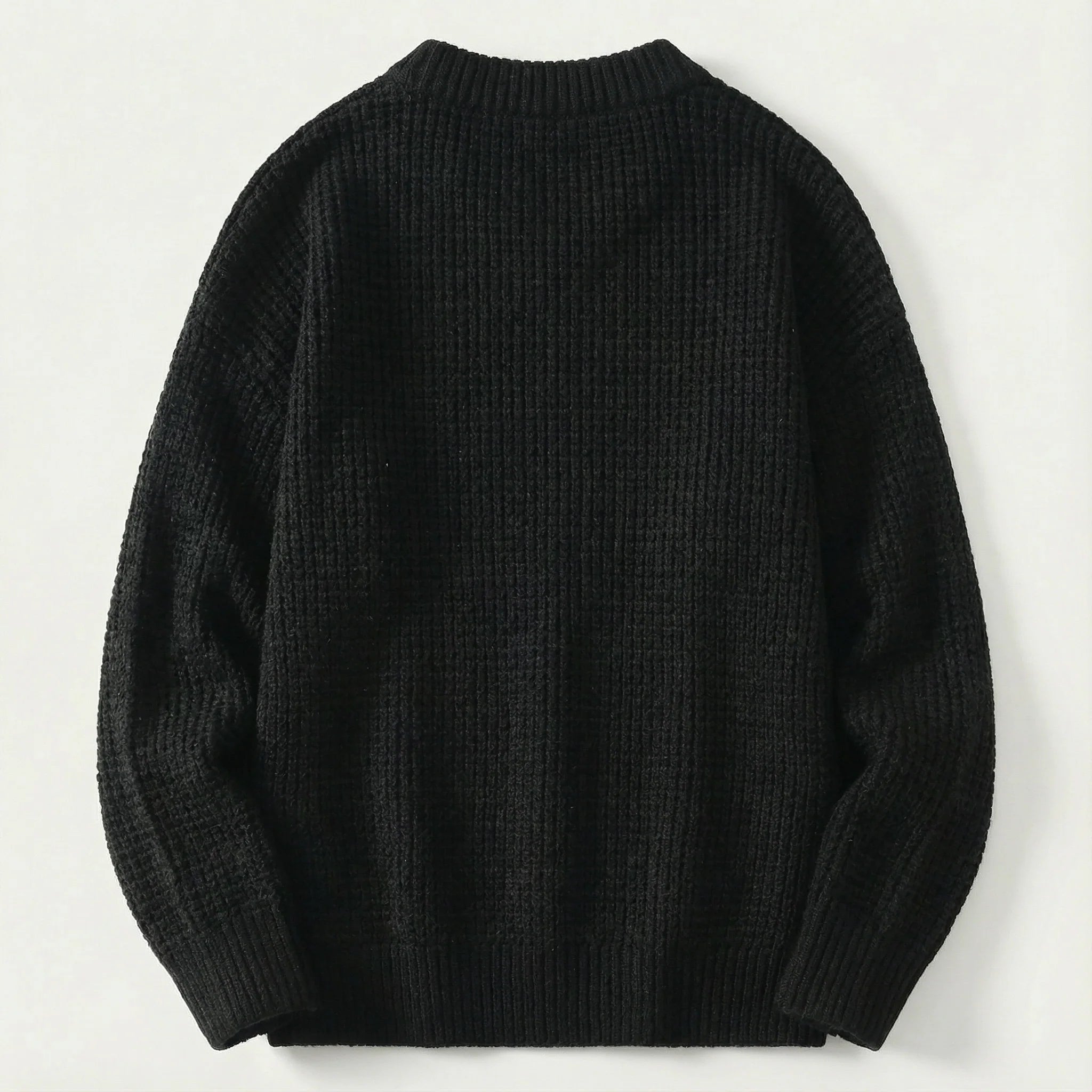 Men’s Long-Sleeve Sweater – Crew Neck, Casual Fit Design