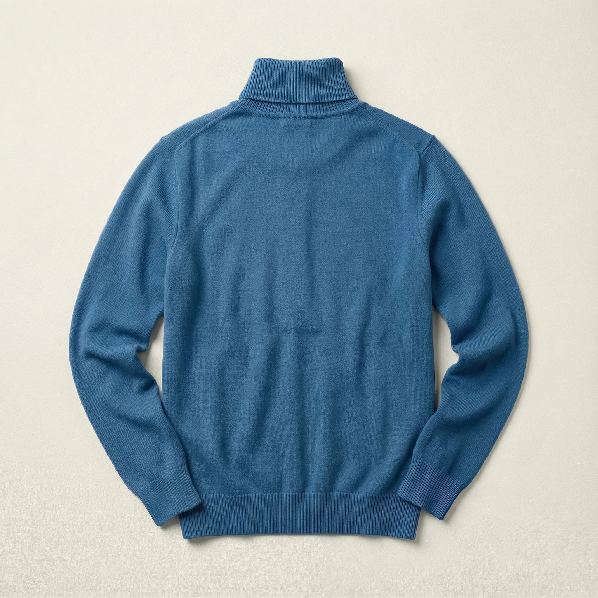 Men’s Long-Sleeve Turtleneck Sweater – Ribbed Collar and Cuffs
