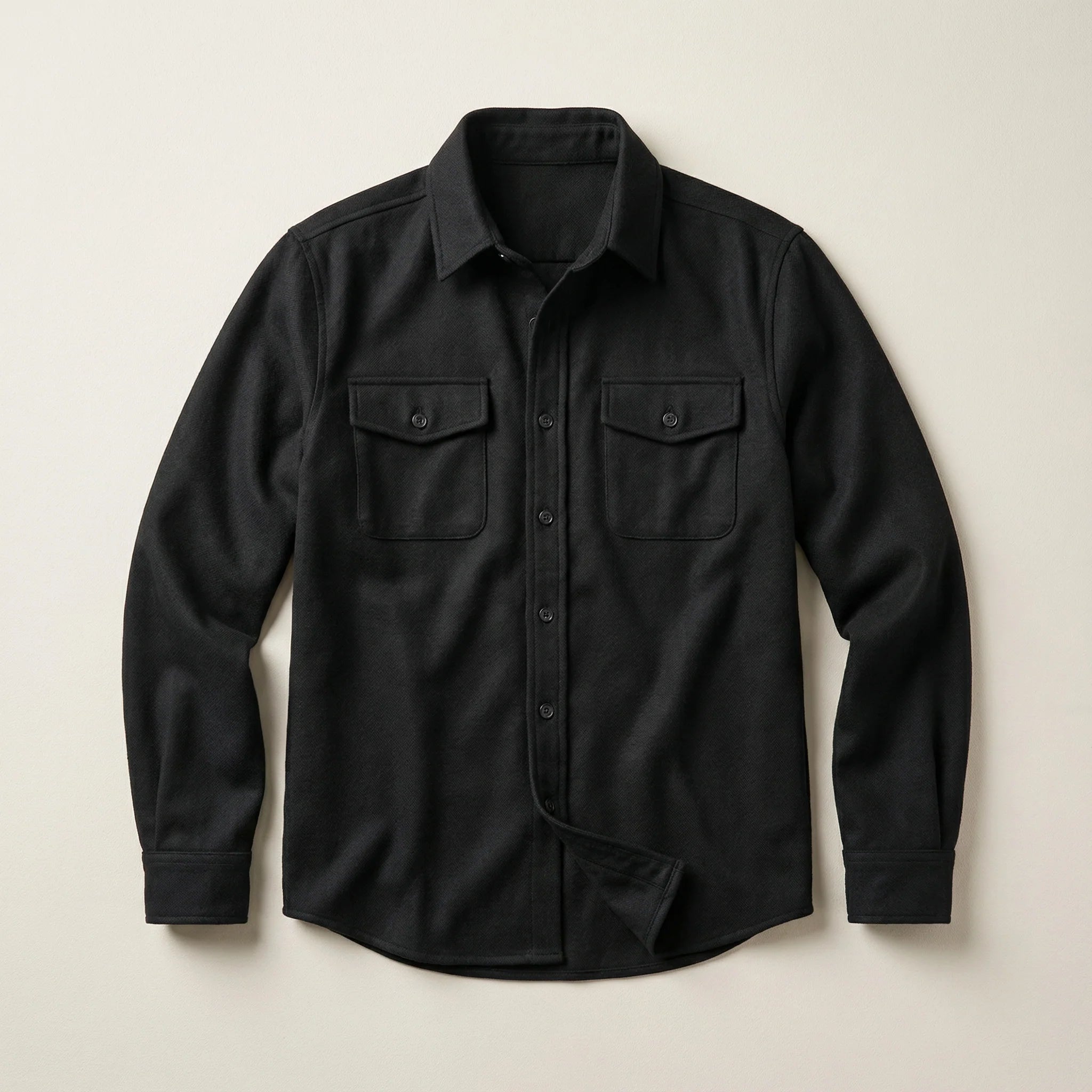 Men’s Overshirt Jacket – Button Front, Chest Pockets