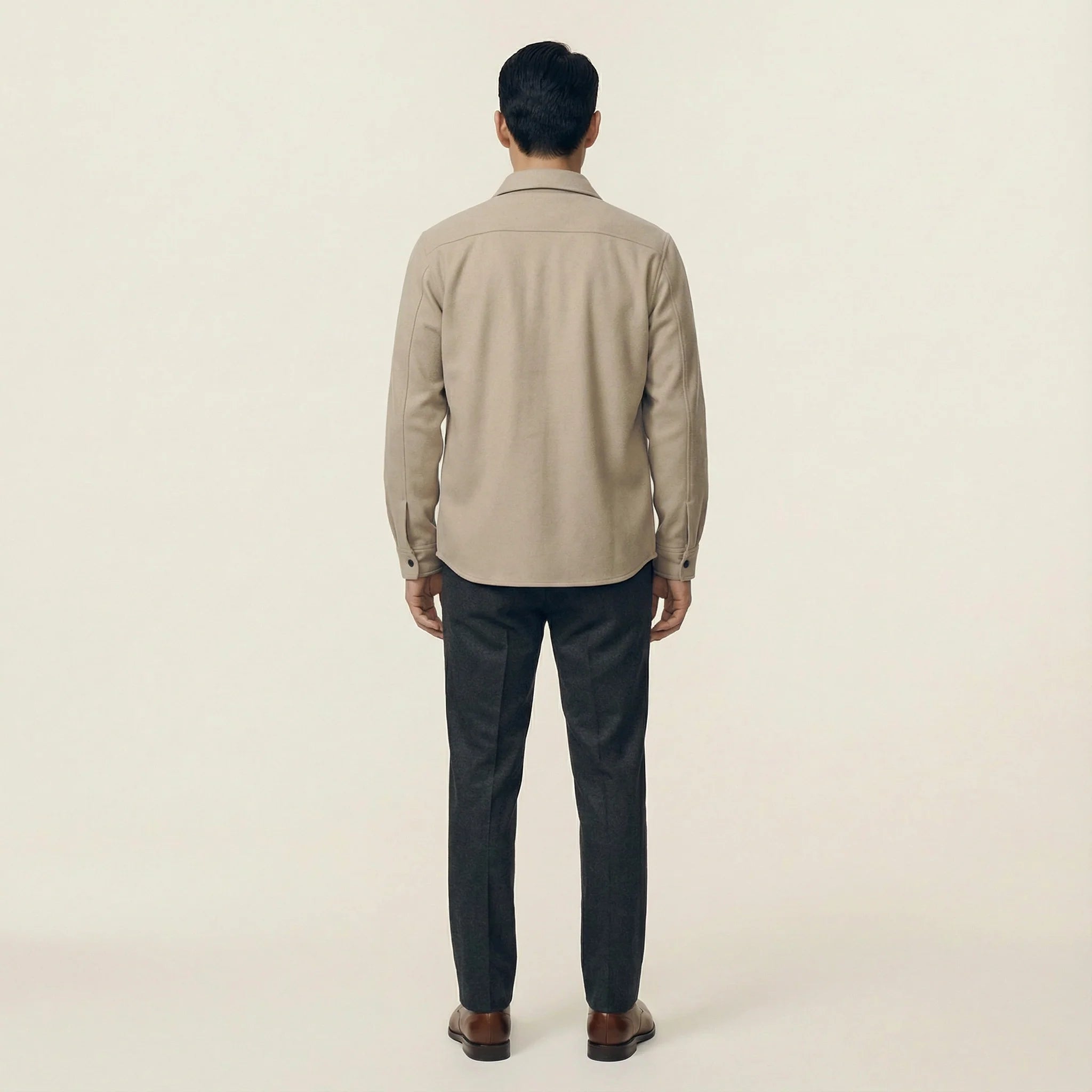 Men’s Overshirt Jacket – Button Front, Chest Pockets