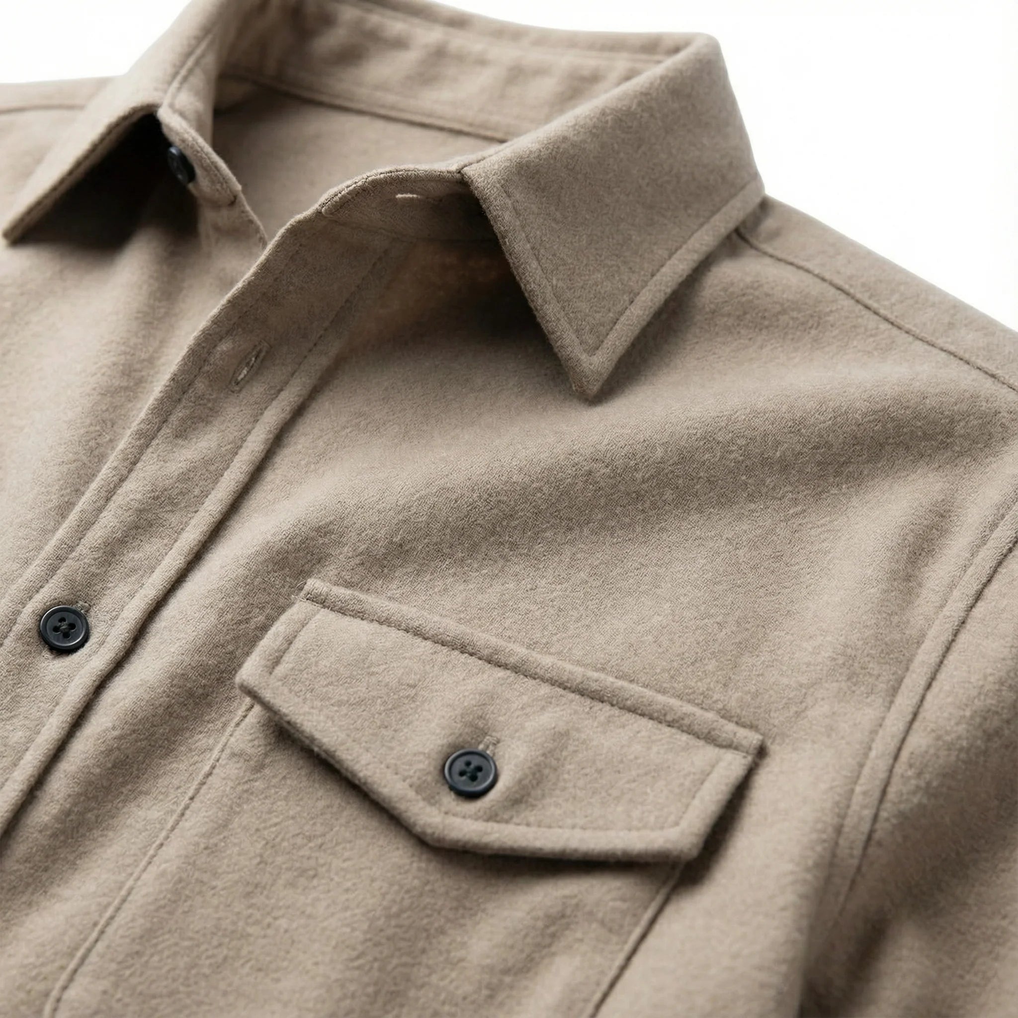 Men’s Overshirt Jacket – Button Front, Chest Pockets