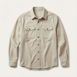 Men’s Overshirt Jacket – Button Front, Chest Pockets