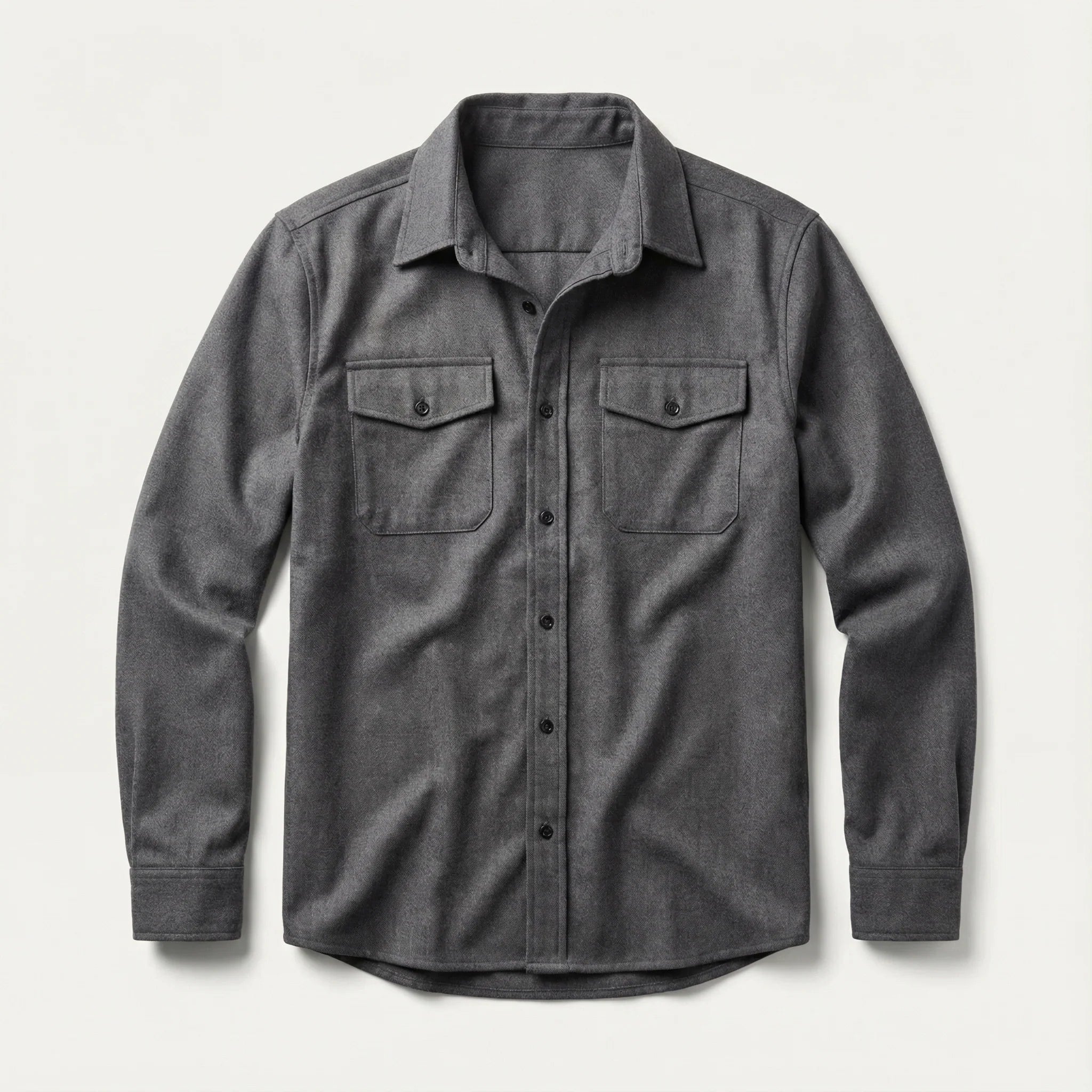 Men’s Overshirt Jacket – Button Front, Chest Pockets