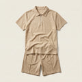 Men’s Polo Shirt and Shorts Set – Short Sleeves, Matching Design
