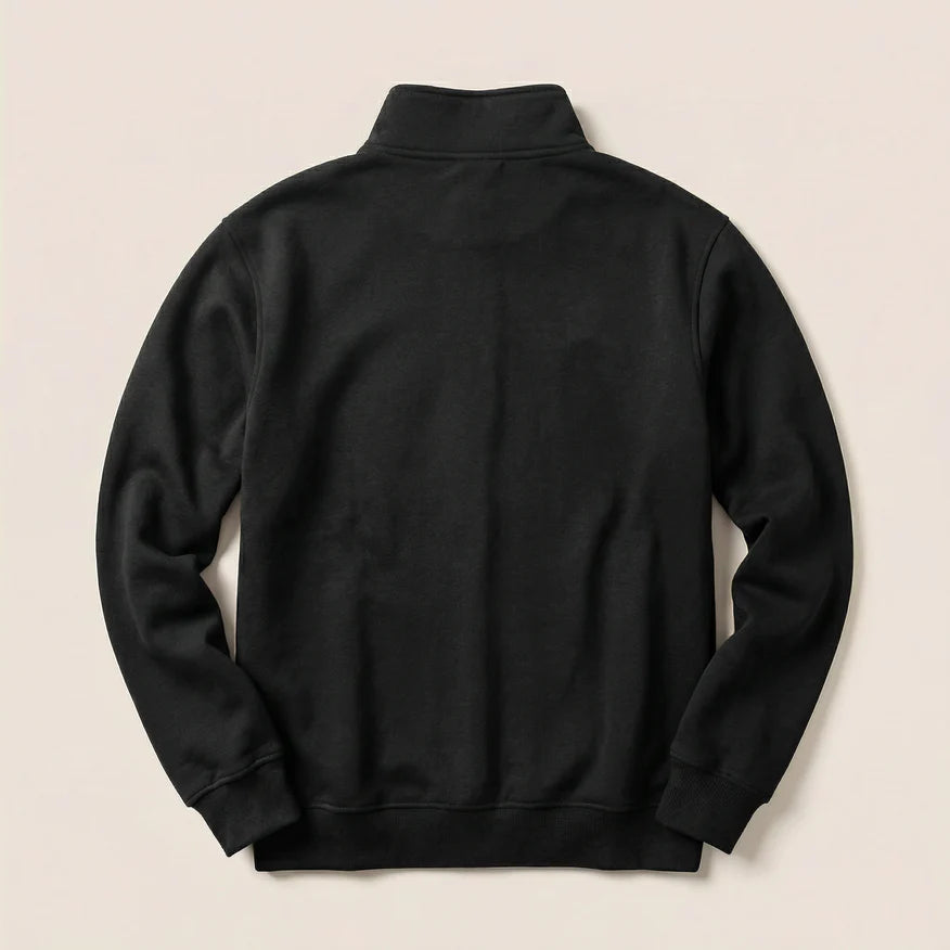 Men’s Quarter-Zip Sweater – Long Sleeve Pullover Style