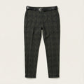 Men’s Slim-Fit Pants – Check Pattern, Ankle-Length Design