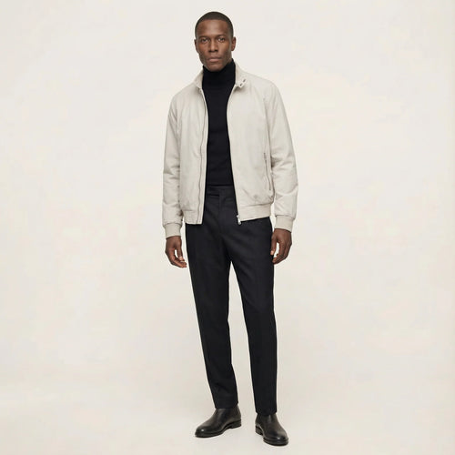 Men’s Zip-Front Jacket – Stand Collar