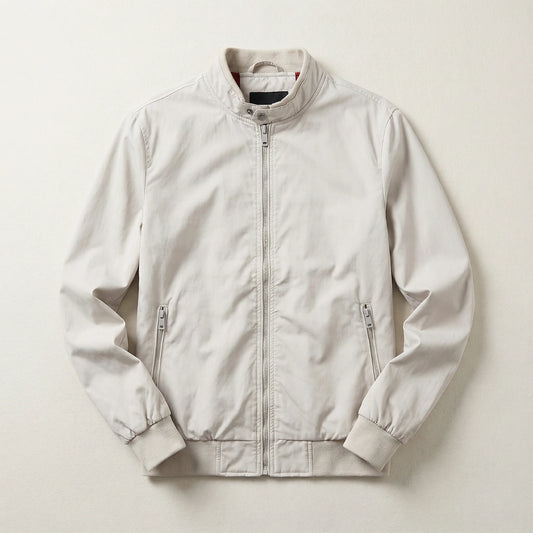 Men’s Zip-Front Jacket – Stand Collar
