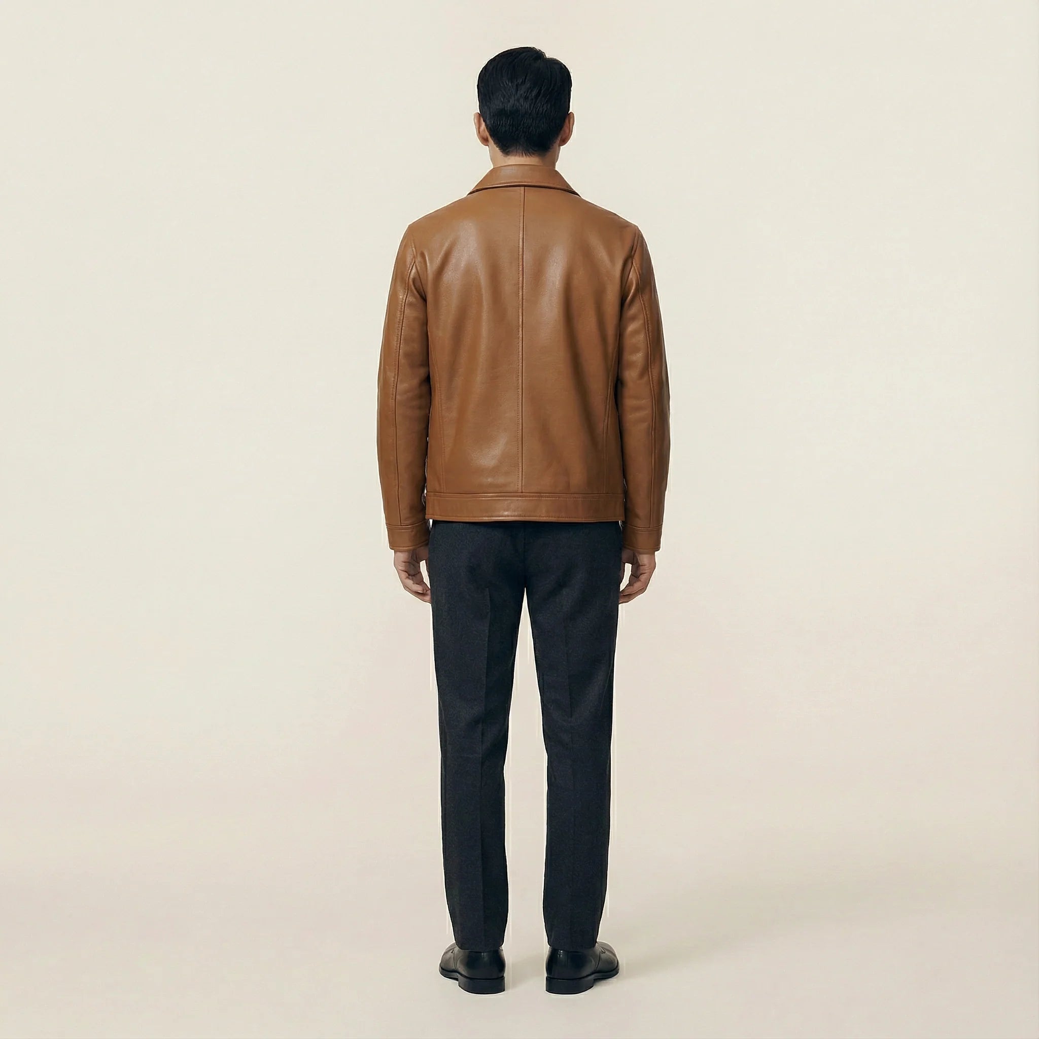 Men’s Zip-Up Jacket – Collared Design, Long Sleeves