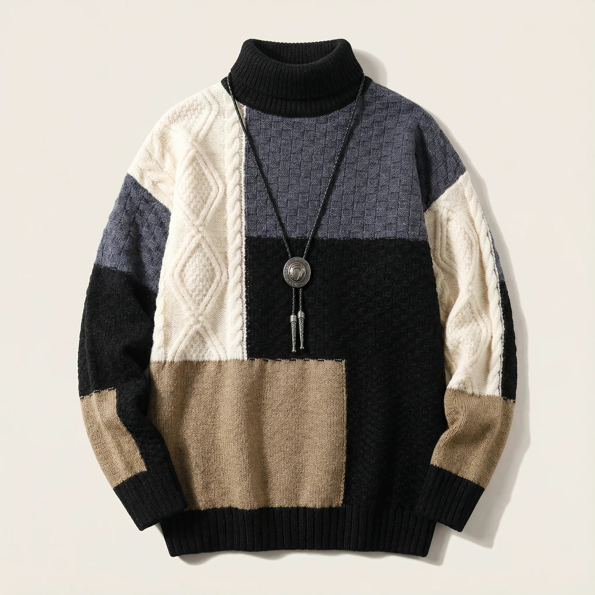 Retro Crewneck Sweater for Men