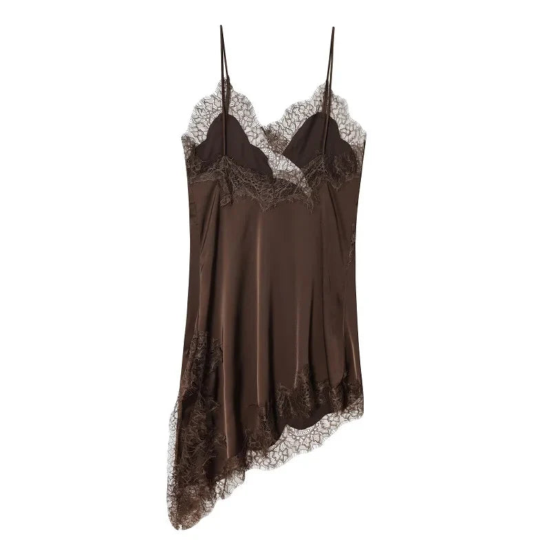 Sophie | Asymmetrical Lace Mini Dress