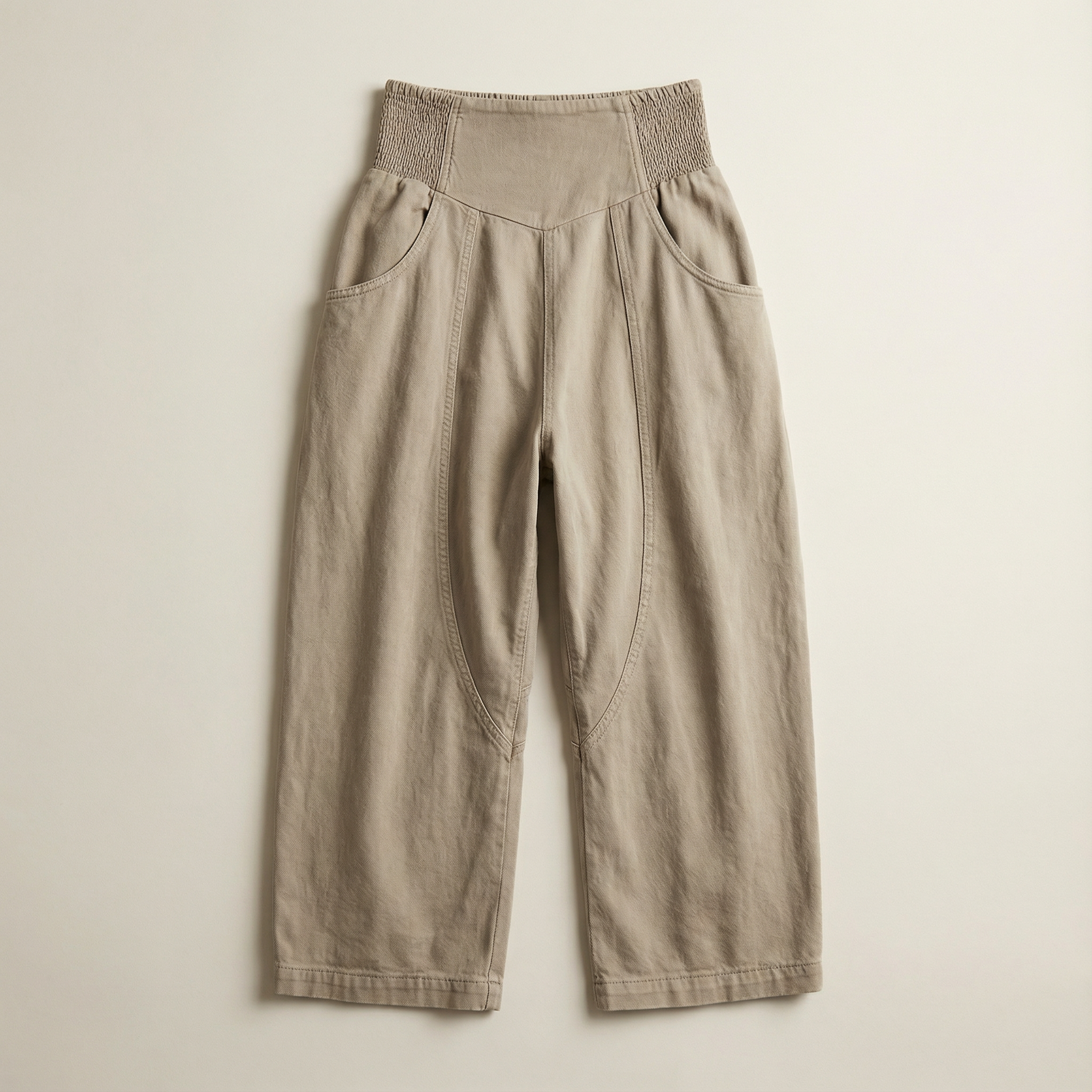 Women’s Cropped Pants – High-Rise Waist, Tapered Leg