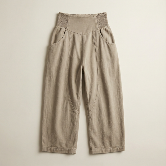 Women’s Cropped Pants – High-Rise Waist, Tapered Leg