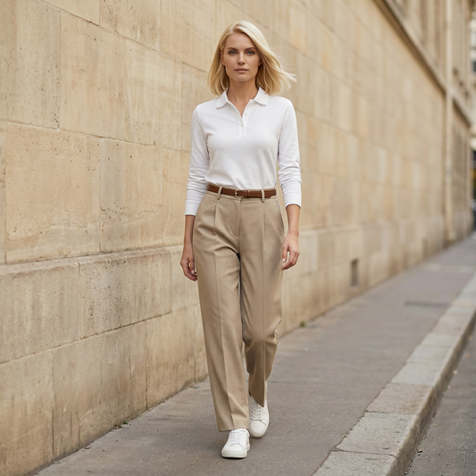 Women’s High-Waist Pants – Slim Fit, Business Style