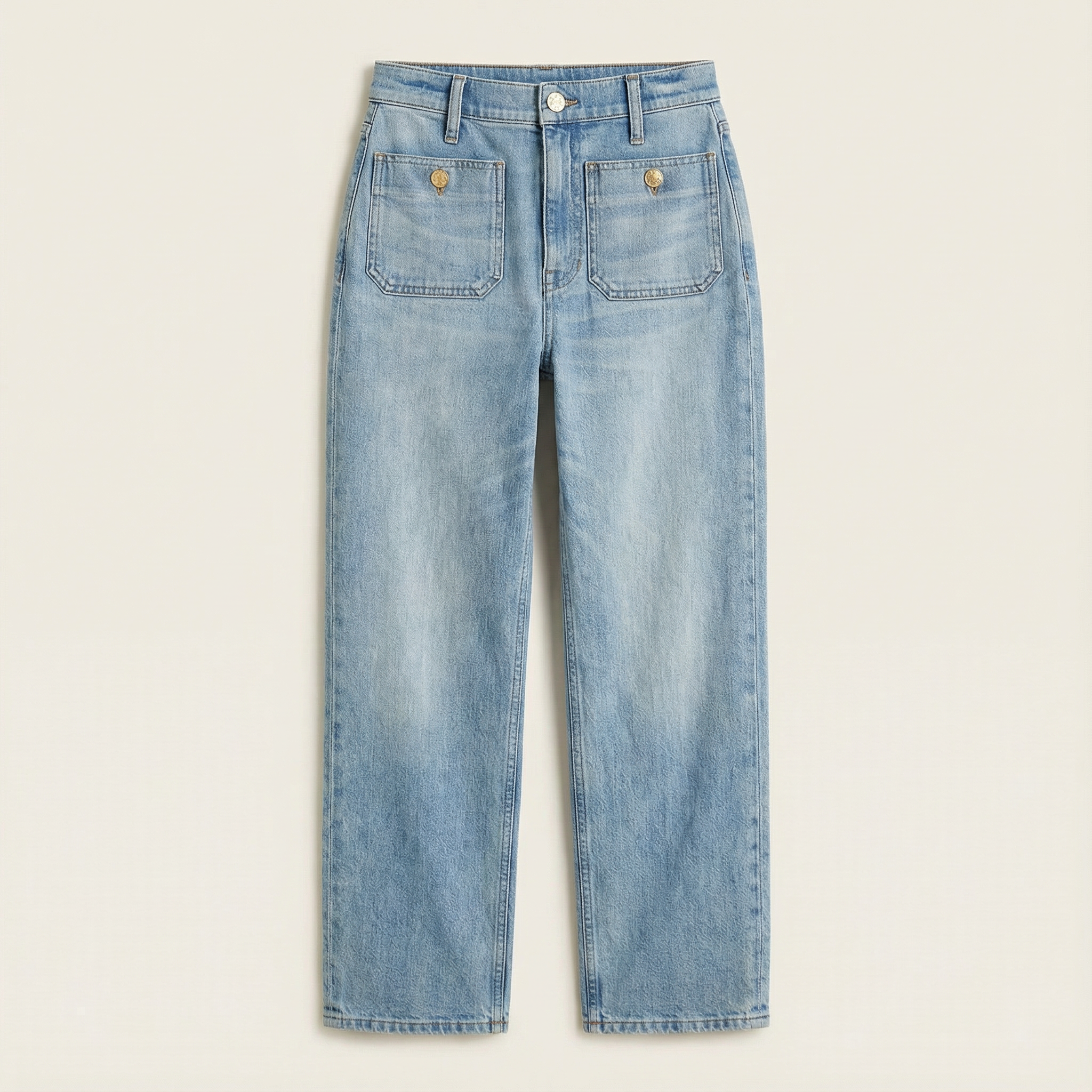 Women’s High-Waist Pants – Straight Leg, Utility Pockets