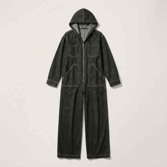 Women’s Hooded Jumpsuit – Zip Front