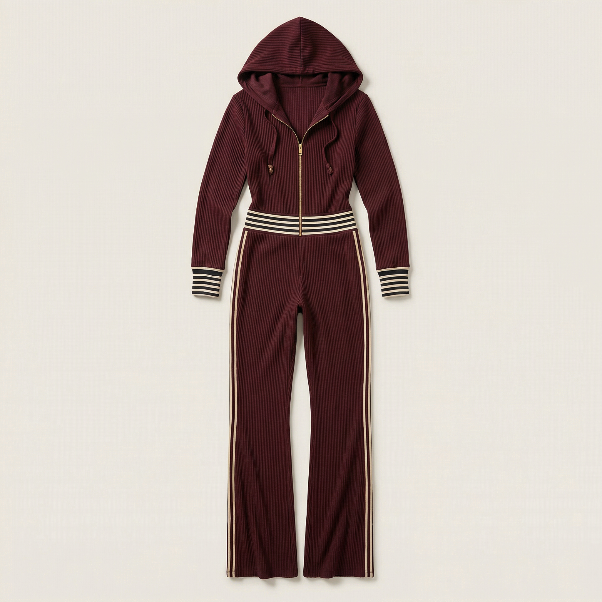 Women’s Long-Sleeve Jumpsuit – Zip Front