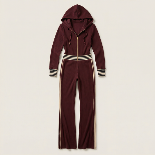 Women’s Long-Sleeve Jumpsuit – Zip Front