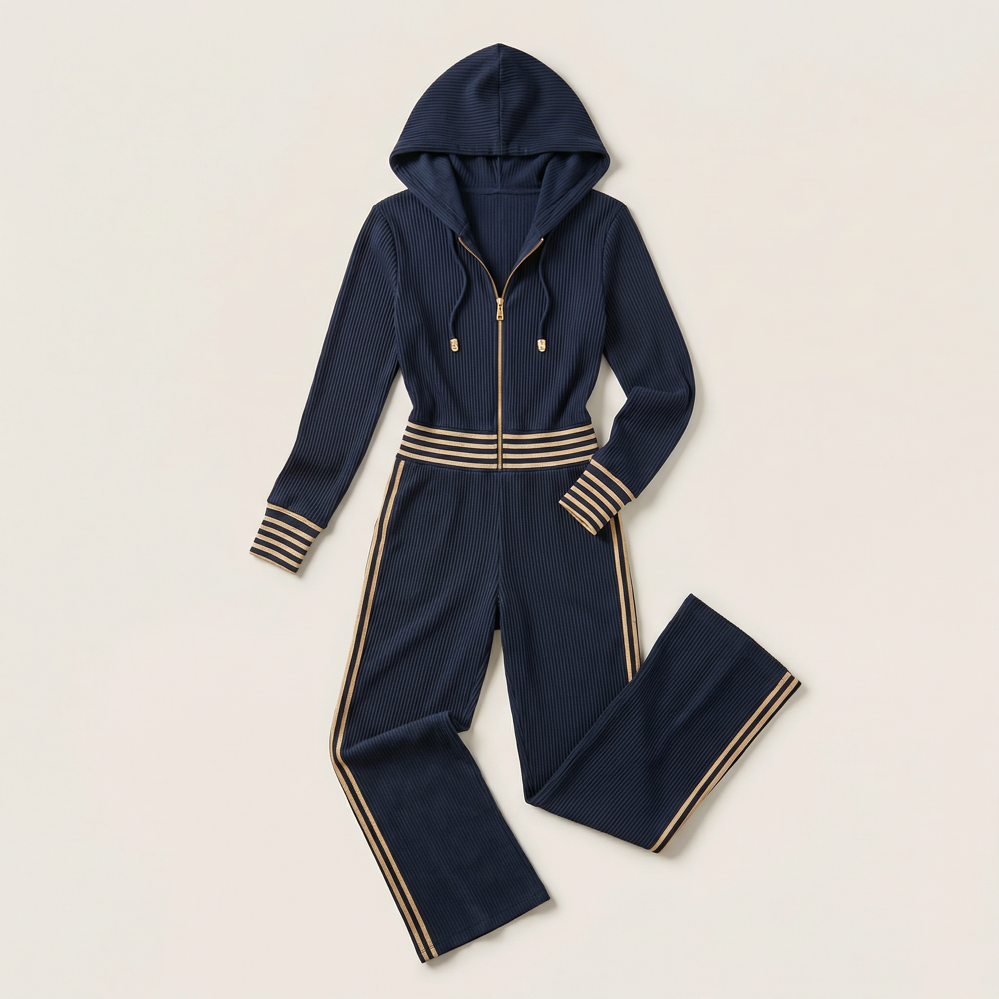 Women’s Long-Sleeve Jumpsuit – Zip Front