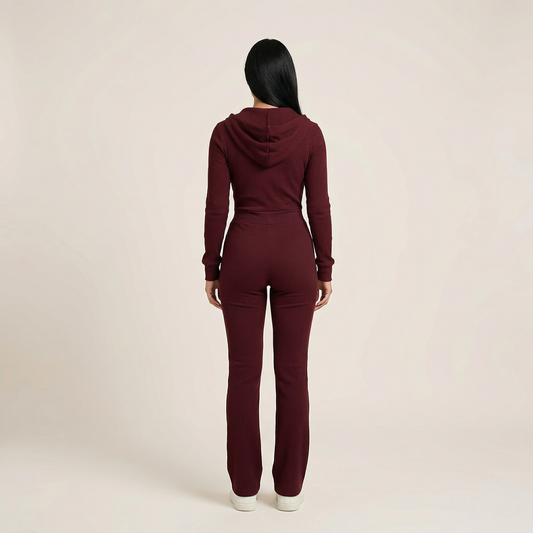 Women’s Long-Sleeve Jumpsuit – Zip Front