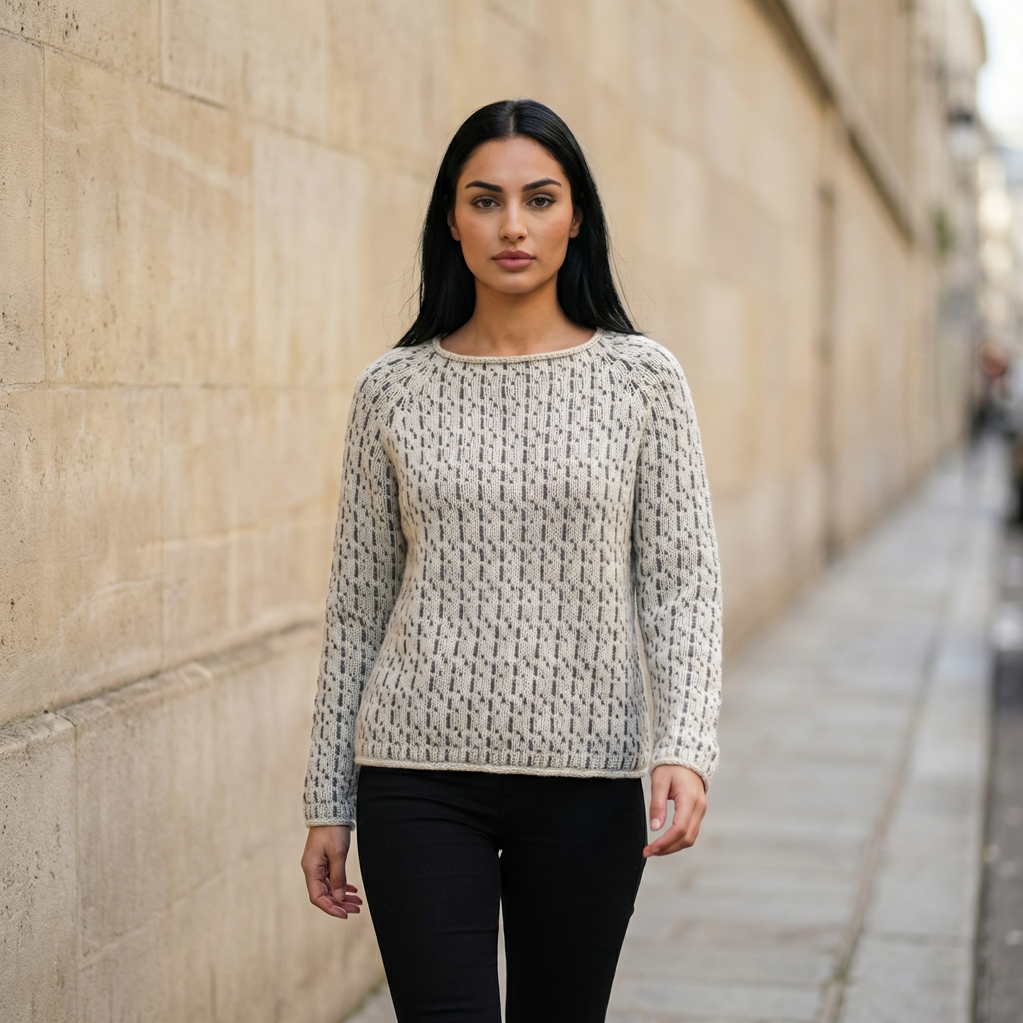 Women’s Long-Sleeve Sweater – Crew Neck